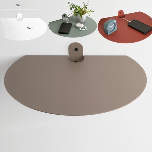 Mensola in metallo, Comodino, POINT BIG mensola in metallo da muro Dimensioni 36x30x h 5 cm Portata massima 10 kg in acciaio verniciato Beige RAL 1019