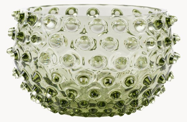Set di 4 ciotole per salse in vetro soffiato Opaline Hobnail