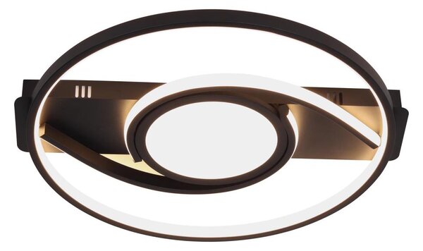 Brilagi - Plafoniera LED dimmerabile TWIRL LED/38W/230V nera + telecomando