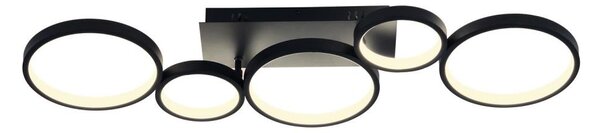 Brilagi - Plafoniera dimmerabile a LED RINGO LED/34W/230V nera + telecomando