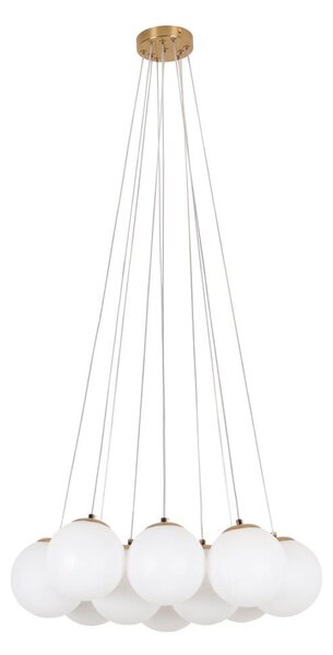Brilagi - Lampadario a cavo GLOBE 10xE14/15W/230V bianco