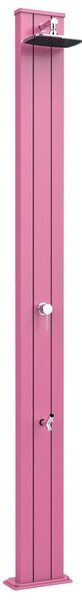 Doccia Solare da Esterno Giardino 30L Miscelatore e Lavapiedi Arkema Spring S Fuxia