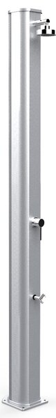 Doccia Solare da Giardino 40L Miscelatore e Lavapiedi Arkema Big Jolly Inox Paint