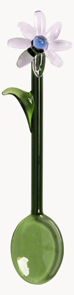 Set di 2 cucchiai in vetro borosilicato fatti a mano Flora