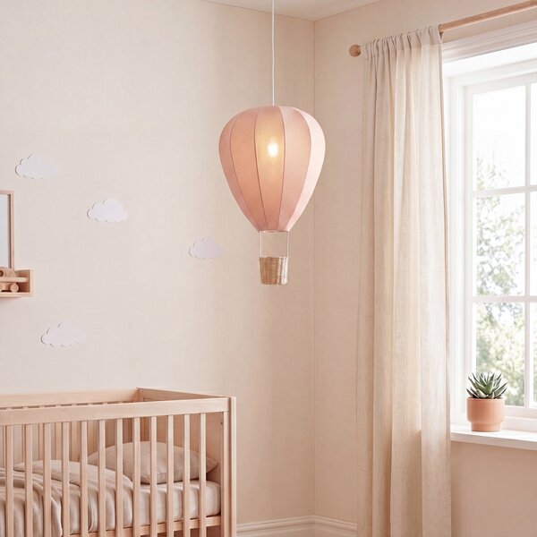 Lampada a sospensione per bambini rosa a forma di mongolfiera - Air Balloon