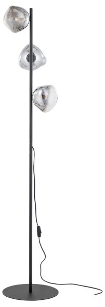 Brilagi - Lampada da terra VULCANO 3xG9/8W/230V nero/nero fumé