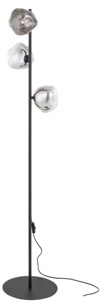 Brilagi - Lampada da terra VULCANO 3xG9/8W/230V nero/nero fumé