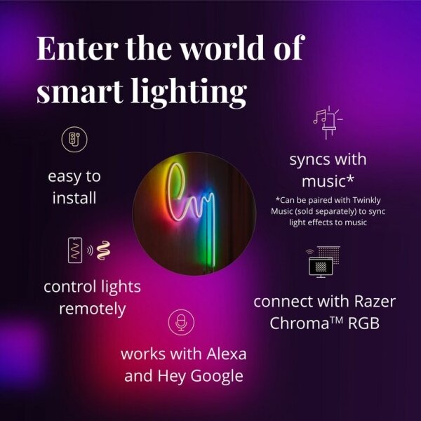Twinkly TWFL200STW-WEU - LED RGB Striscia dimmerabile FLEX 200xLED 2 m Wi-Fi