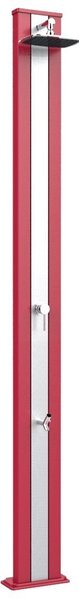 Doccia da Esterno Giardino Miscelatore e Lavapiedi Arkema Spring S Fascia Inox Cherry