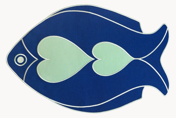 Set di 2 tovagliette americane fatte a mano Fish Splash