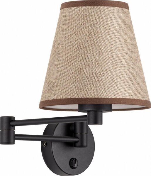 BRILAGI - Lampada da parete NUBILA 1xE27/15W/230V marrone/nero