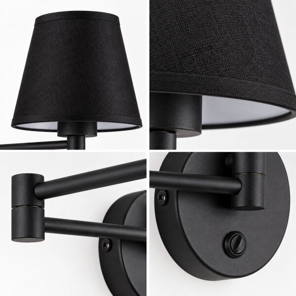 BRILAGI - Lampada da parete NUBILA 1xE27/15W/230V nero