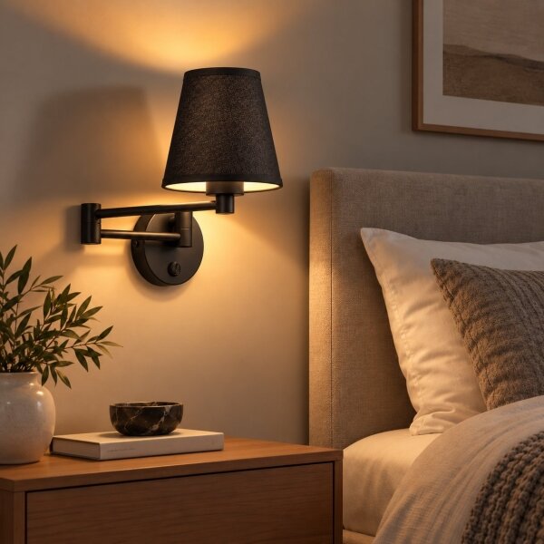 BRILAGI - Lampada da parete NUBILA 1xE27/15W/230V nero