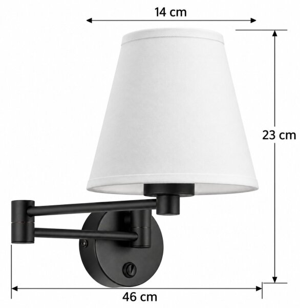 BRILAGI - Lampada da parete NUBILA 1xE27/15W/230V bianco/nero