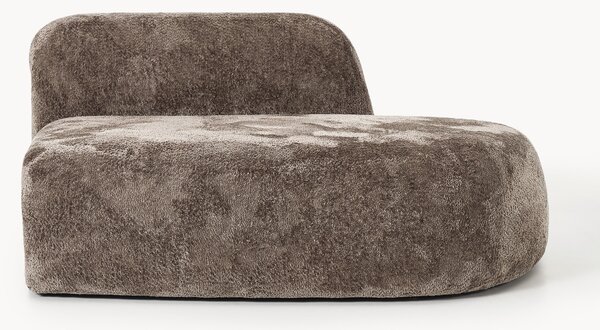 Chaise longue in teddy bouclé Wolke