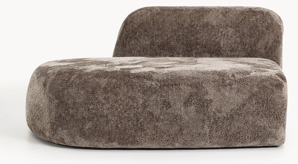 Chaise longue in teddy bouclé Wolke
