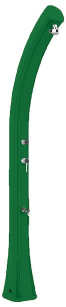 Doccia Solare da Giardino 35L Miscelatore e Lavapiedi e Temporizzatore Arkema Happy XL Verde Scuro