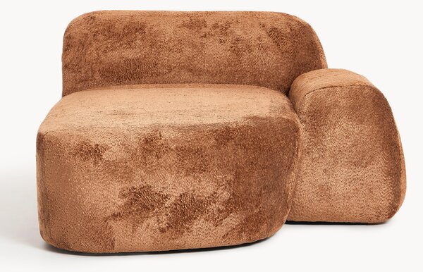 Modulo angolare chaise longue in teddy bouclé Wolke