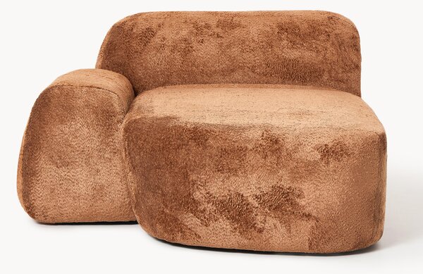 Modulo angolare chaise longue in teddy bouclé Wolke