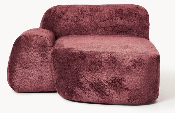 Modulo angolare chaise longue in teddy bouclé Wolke