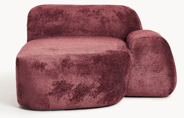 Modulo angolare chaise longue in teddy bouclé Wolke
