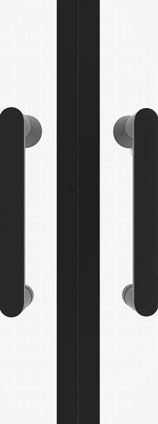 Cabina doccia 90x90 MARWELL Factory 90x90x200 cm - doccia ad angolo Doccia con telaio in alluminio opaco nero - con porta scorrevole