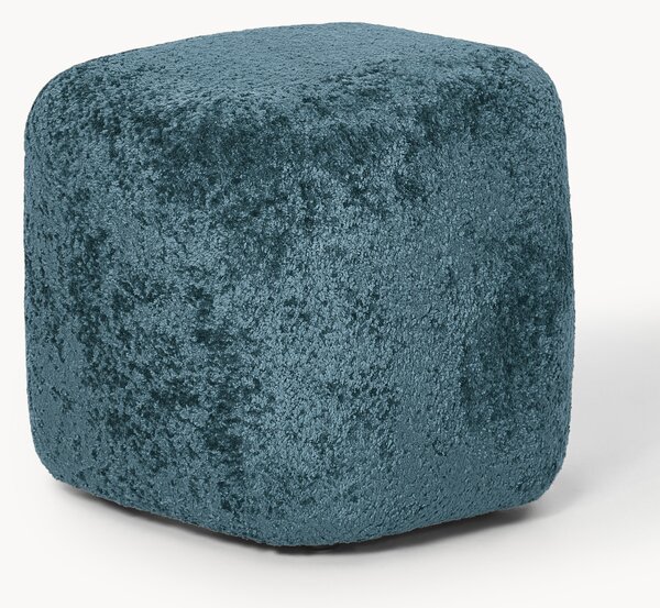 Pouf alto in teddy bouclé Wolke
