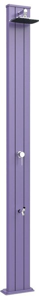 Doccia Solare da Esterno Giardino 30L Miscelatore e Lavapiedi Arkema Spring S Viola