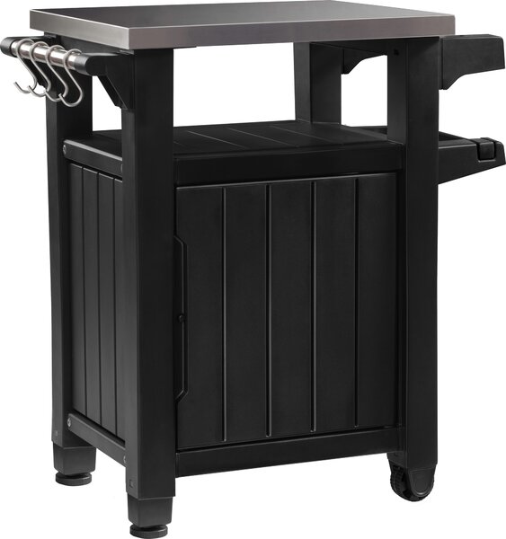 Tavolino Keter / tavolo da barbecue a 1 anta grafite 70x54x90cm