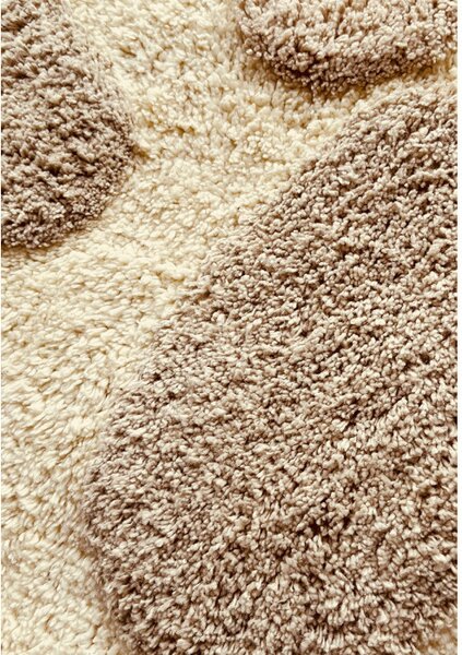 Tappeto arredo bagno Sassi in cotone 100% 50X80 Beige