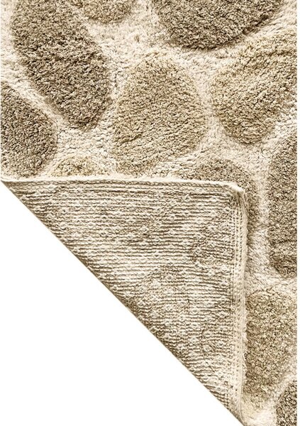 Tappeto arredo bagno Sassi in cotone 100% 50X80 Beige