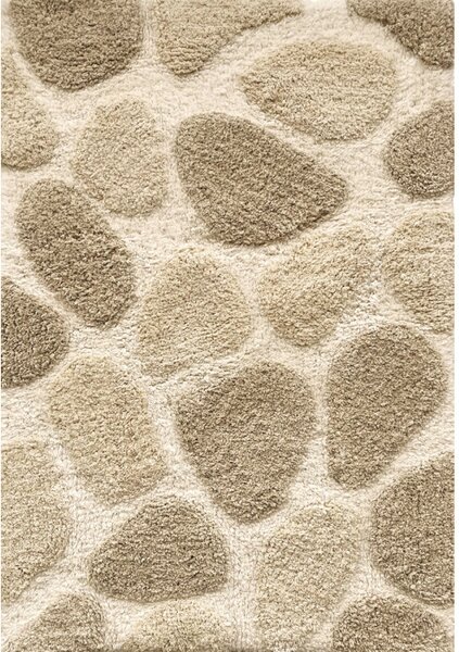Tappeto arredo bagno Sassi in cotone 100% 50X80 Beige