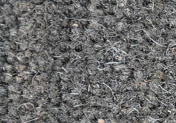 Zerbino cocco colorato grigio h. 100 cm Nero 100x150 cm
