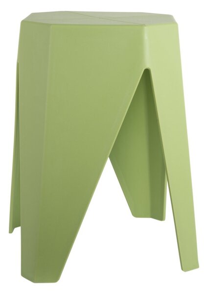 Sgabello verde in plastica Cherish – Leitmotiv