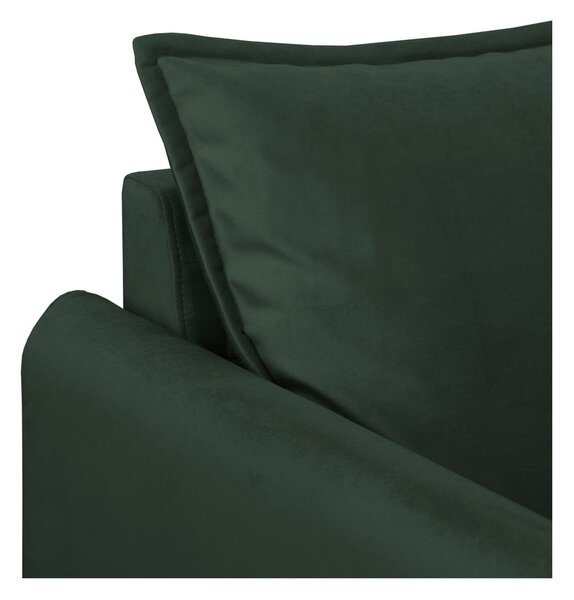 Divano verde scuro con rivestimento in velluto 138 cm Juli – Ropez