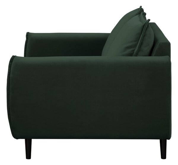 Divano verde scuro con rivestimento in velluto 138 cm Juli – Ropez