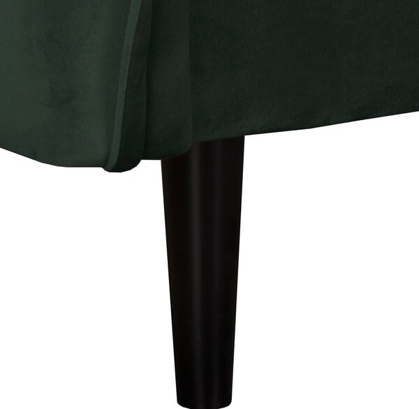 Divano verde scuro con rivestimento in velluto 138 cm Juli – Ropez
