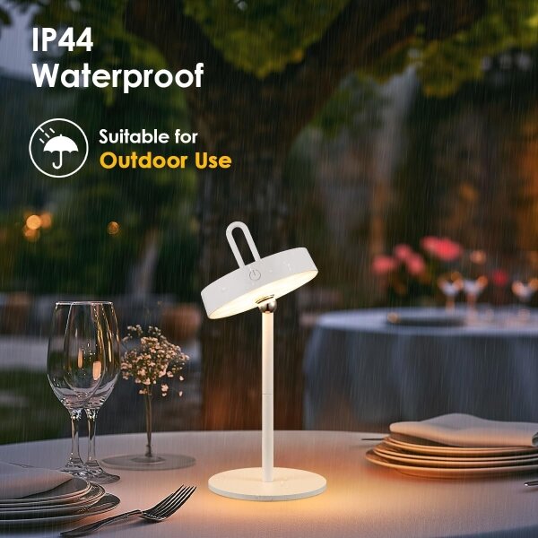 Lampada da tavolo a sfioramento dimmerabile ricaricabile per esterni LED GENTLE LED/1,5W/3,7V 3000 mAh IP44 bianca