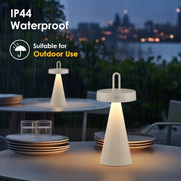 Lampada da tavolo LED dimmerabile per esterni ricaricabile a sfioramento HALO LED/1,5W/3,7V 3000 mAh IP44 grigio