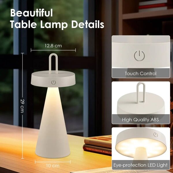 Lampada da tavolo LED dimmerabile per esterni ricaricabile a sfioramento HALO LED/1,5W/3,7V 3000 mAh IP44 grigio