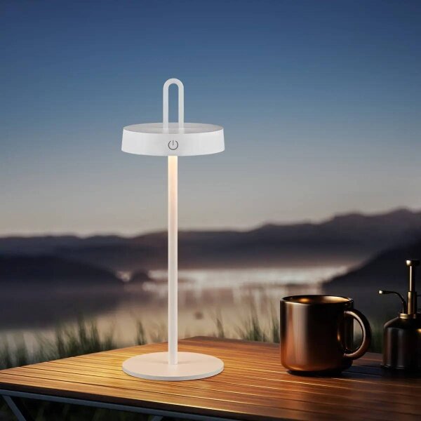 Lampada da tavolo a sfioramento ricaricabile dimmerabile per esterno SHINE LED/1,5W/3,7V 3000 mAh IP44 bianca