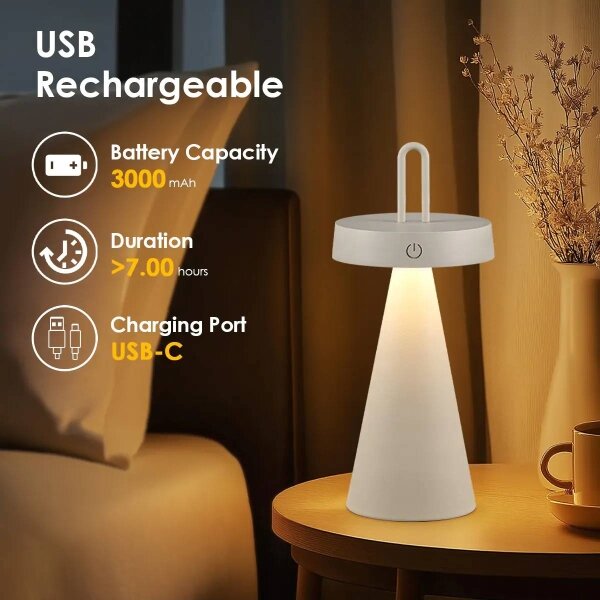 Lampada da tavolo LED dimmerabile per esterni ricaricabile a sfioramento HALO LED/1,5W/3,7V 3000 mAh IP44 grigio