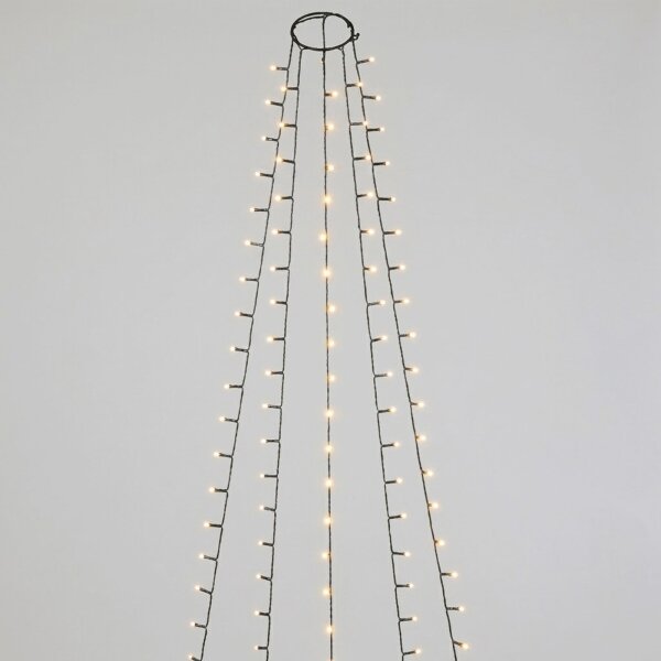 Aigostar - LED Catena luminosa natalizia per esterni 72xLED/8 funzioni 3xAA 1,2m IP44 bianco caldo