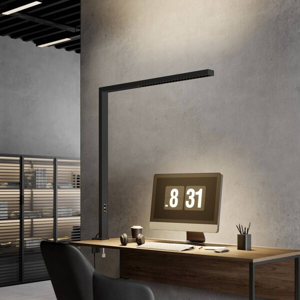 Arcchio Lampada LED a morsetto per ufficio Jolinda, nero, alluminio, dimmerabile Jolinda Arcchio,, Nero, Studio / Ufficio, Alluminio, Moderno