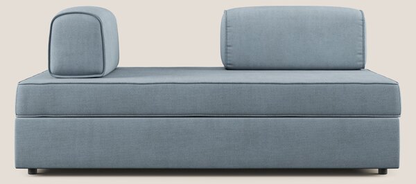 Liberty divano con pouf estraibile e schienali movibili in tessuto mor