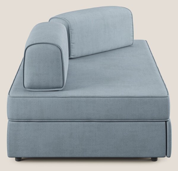 Liberty divano con pouf estraibile e schienali movibili in tessuto mor
