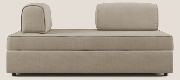 Liberty divano con pouf estraibile e schienali movibili in tessuto mor