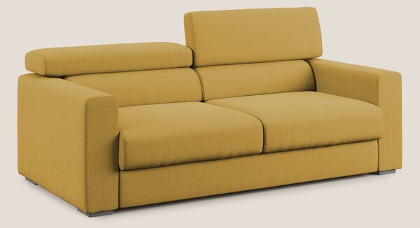 Dylan divano allungabile con pouf estraibile poggiapiedi in tessuto fi