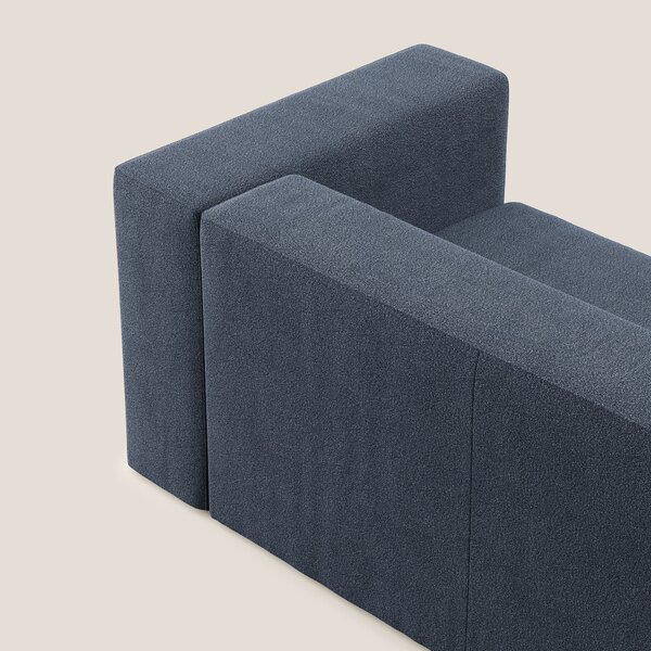 Nettuno modulo angolo/laterale maxi in morbido tessuto bouclè T07 blu