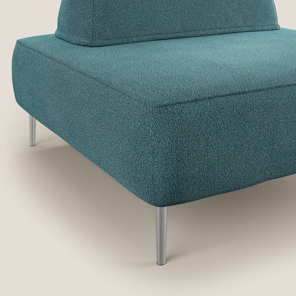 Newton poltrona modulare con schienali movibili T07 azzurro